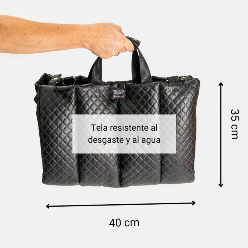 Cama portátil para perro, se transforma en cartera de fácil traslado de la marca Mister And Misses Pet