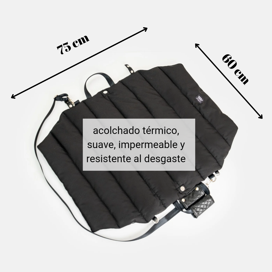 Cama portátil para perro, se transforma en cartera de fácil traslado de la marca Mister And Misses Pet