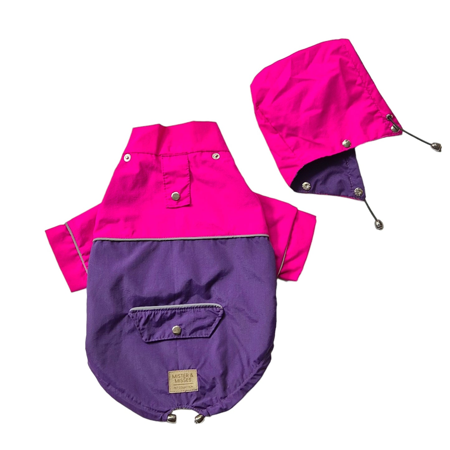 Cortaviento e impermeable para perro, Color fucsia y lila de la colección de MIster And Misses Pet