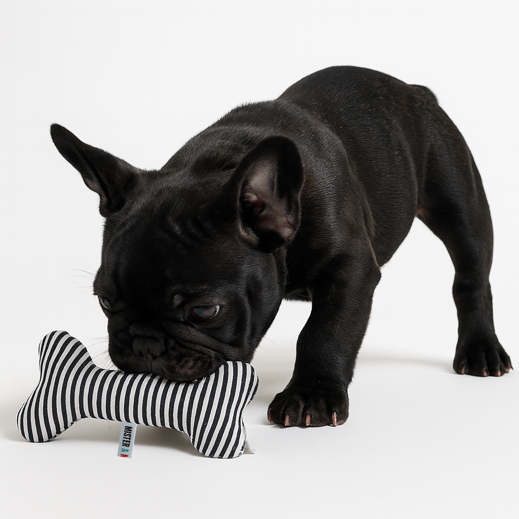 Juguete de tela en forma de huesito para perro mister and misses pet