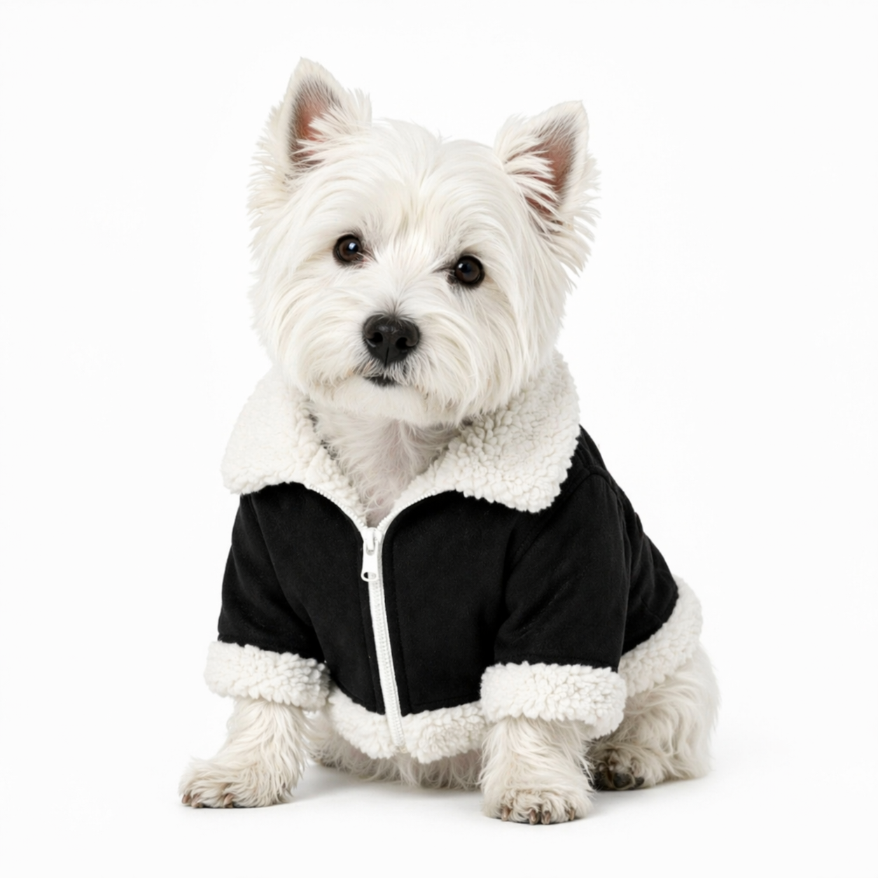CHAQUETA PARA PERRO SUEDE NEGRO