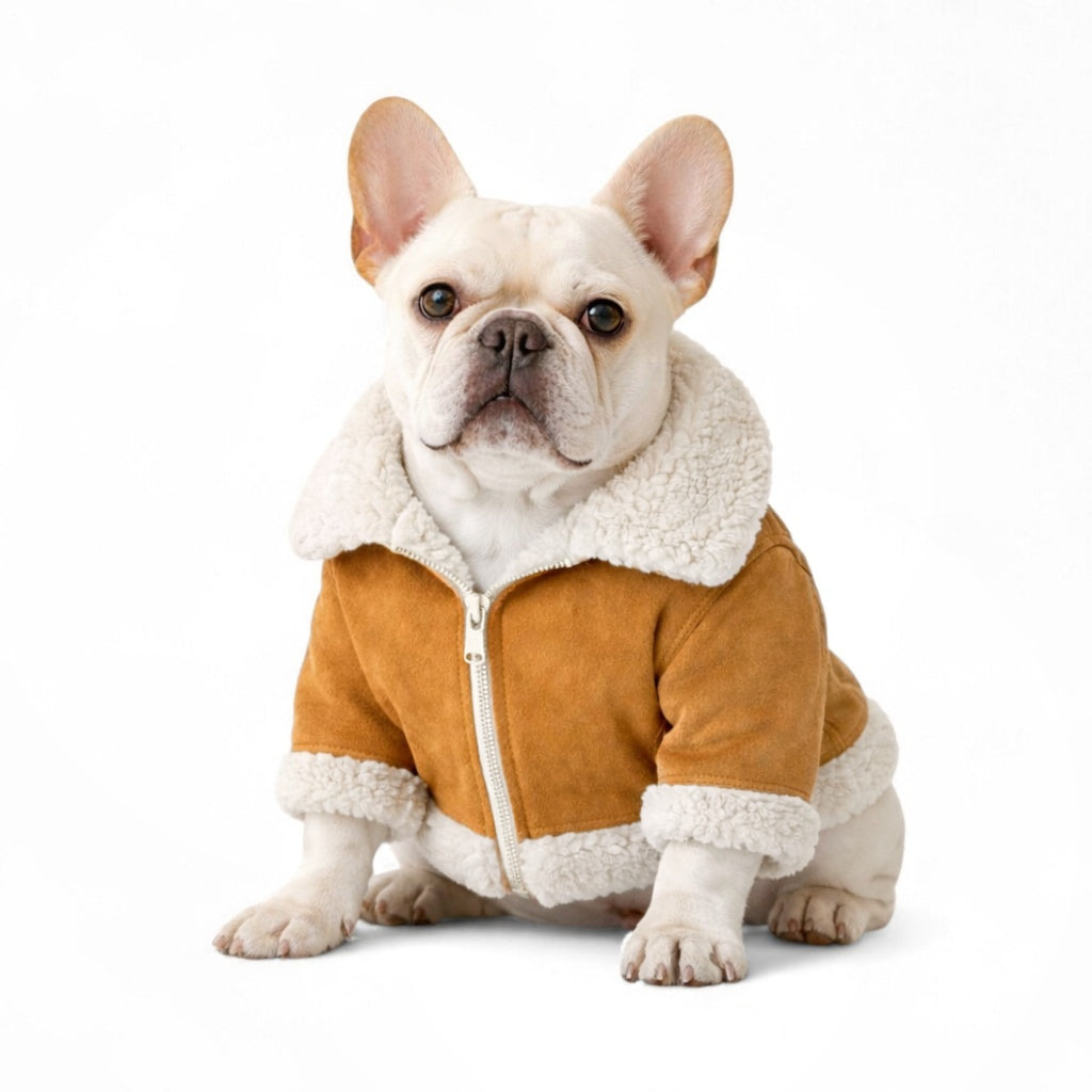CHAQUETA PARA PERRO SUEDE CAMEL
