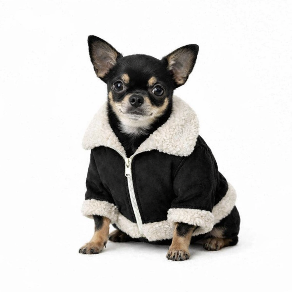 CHAQUETA PARA PERRO SUEDE NEGRO