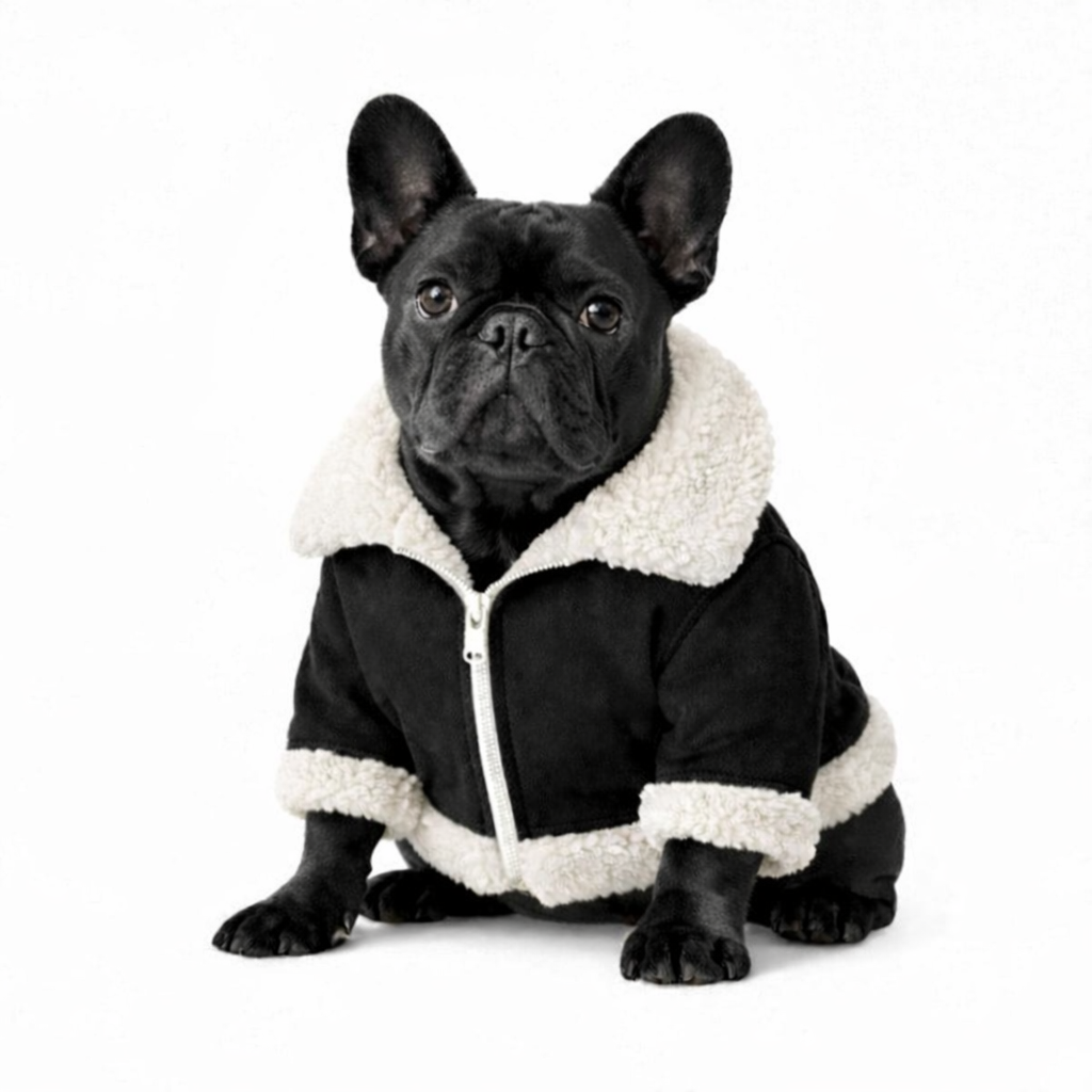 CHAQUETA PARA PERRO SUEDE NEGRO