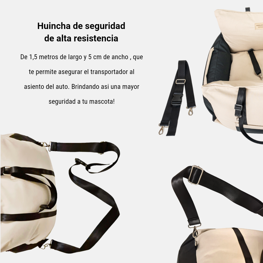 detalle de Transportador de auto para perros de Mister And Misses Pet 