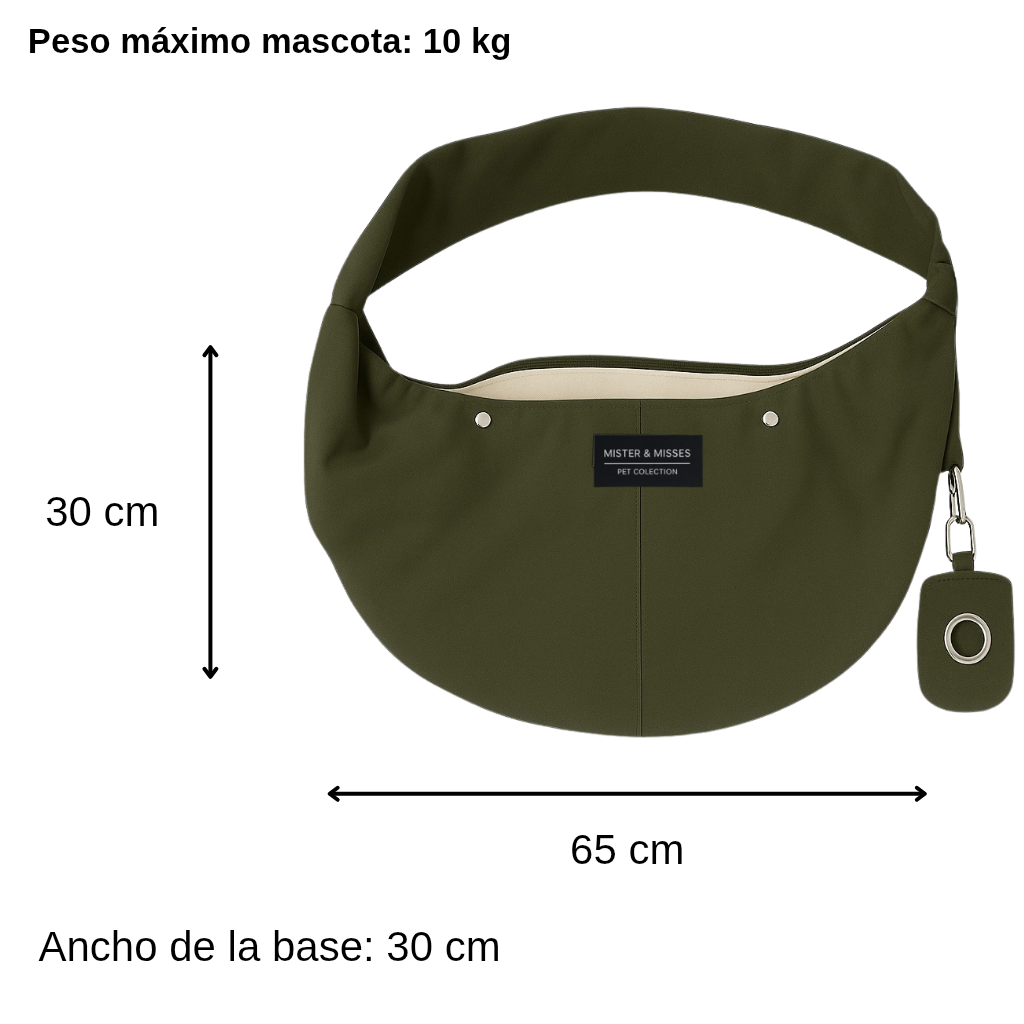 fular perro color verde musgo mister and misses pet