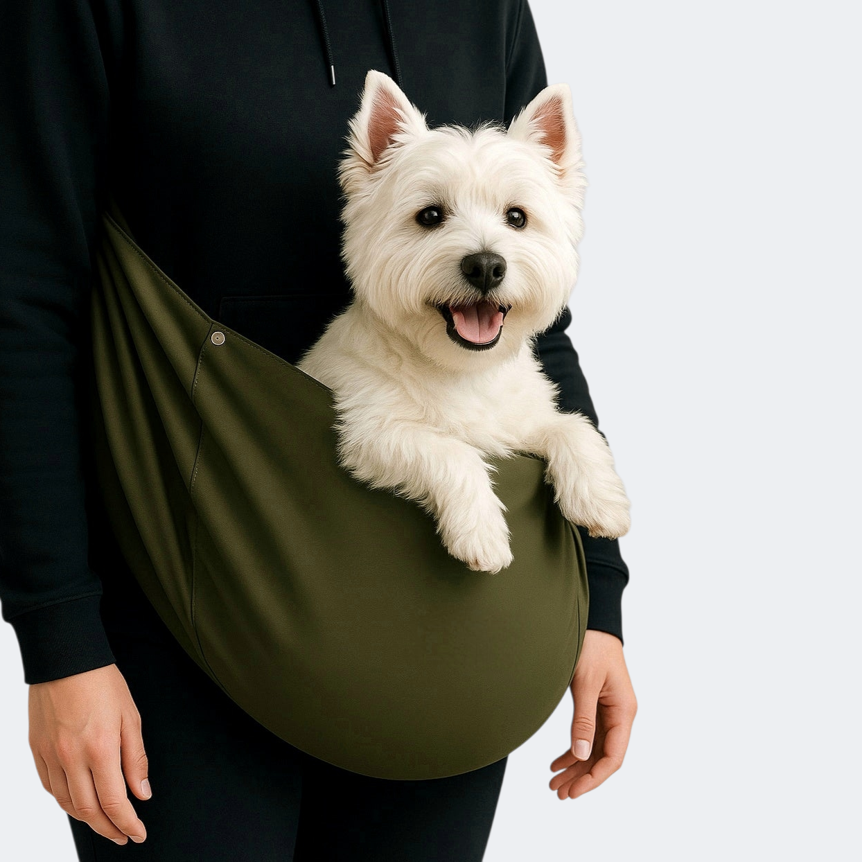 Fular transportador para perro color verde musgo Mister & Misses Pet