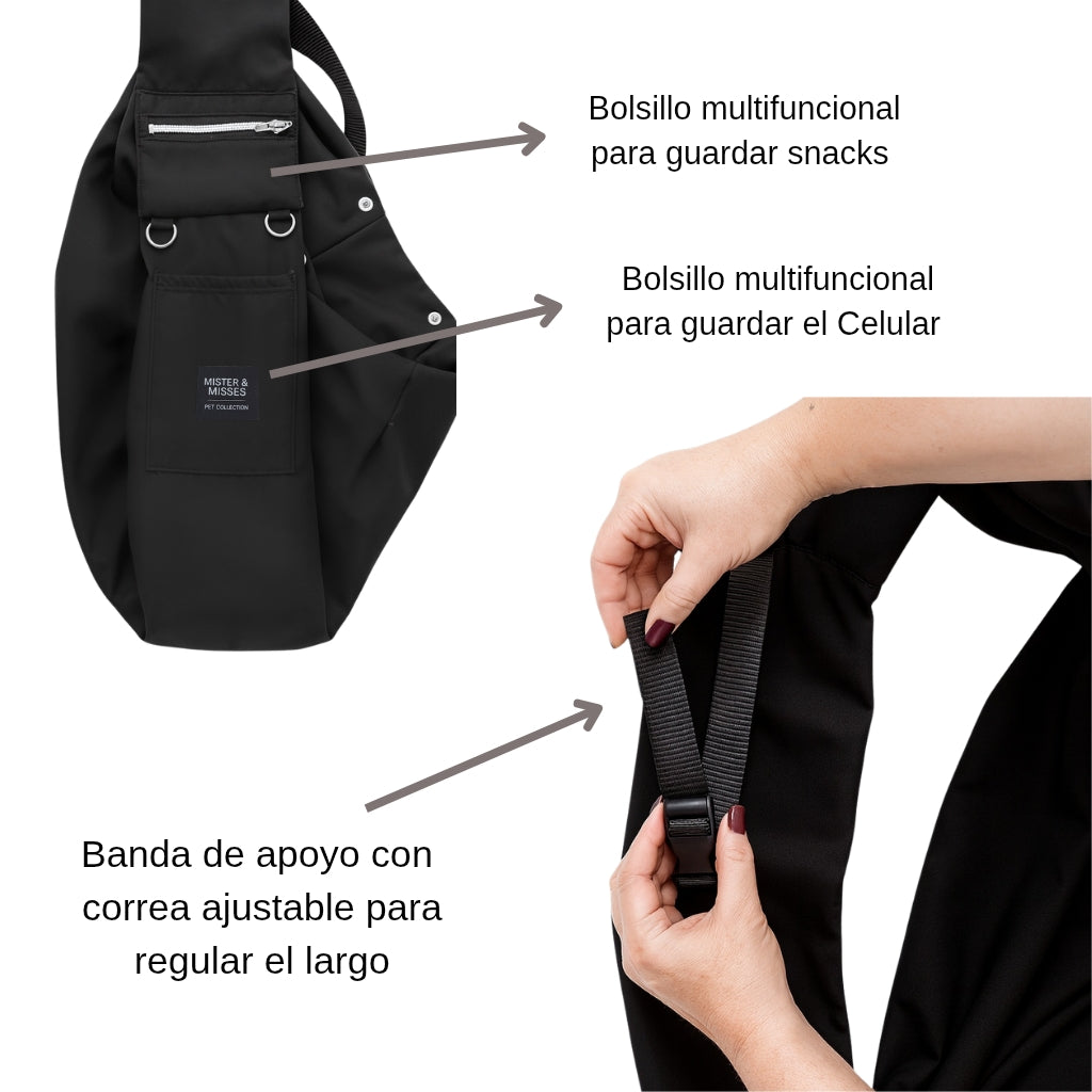 fular perro color negro detalle de producto mister and misses pet