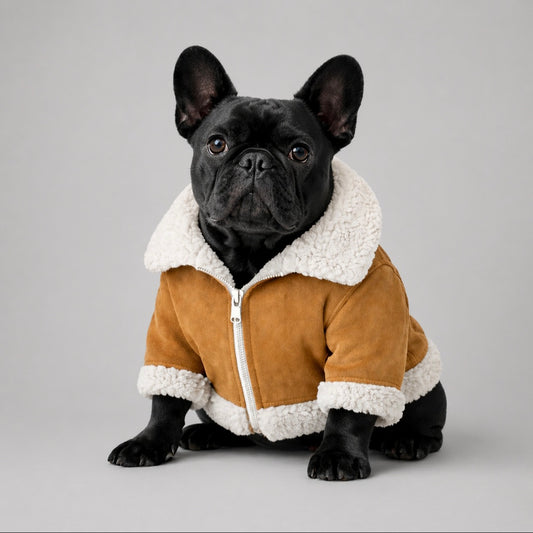 CHAQUETA PARA PERRO SUEDE CAMEL